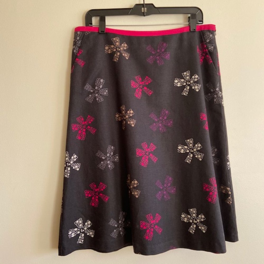 Laura Ashley Black and Pink Skirt